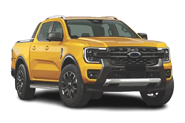 yellow pickup truck